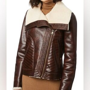 Bernardo Chocolate Moto Jacket size small Never Worn